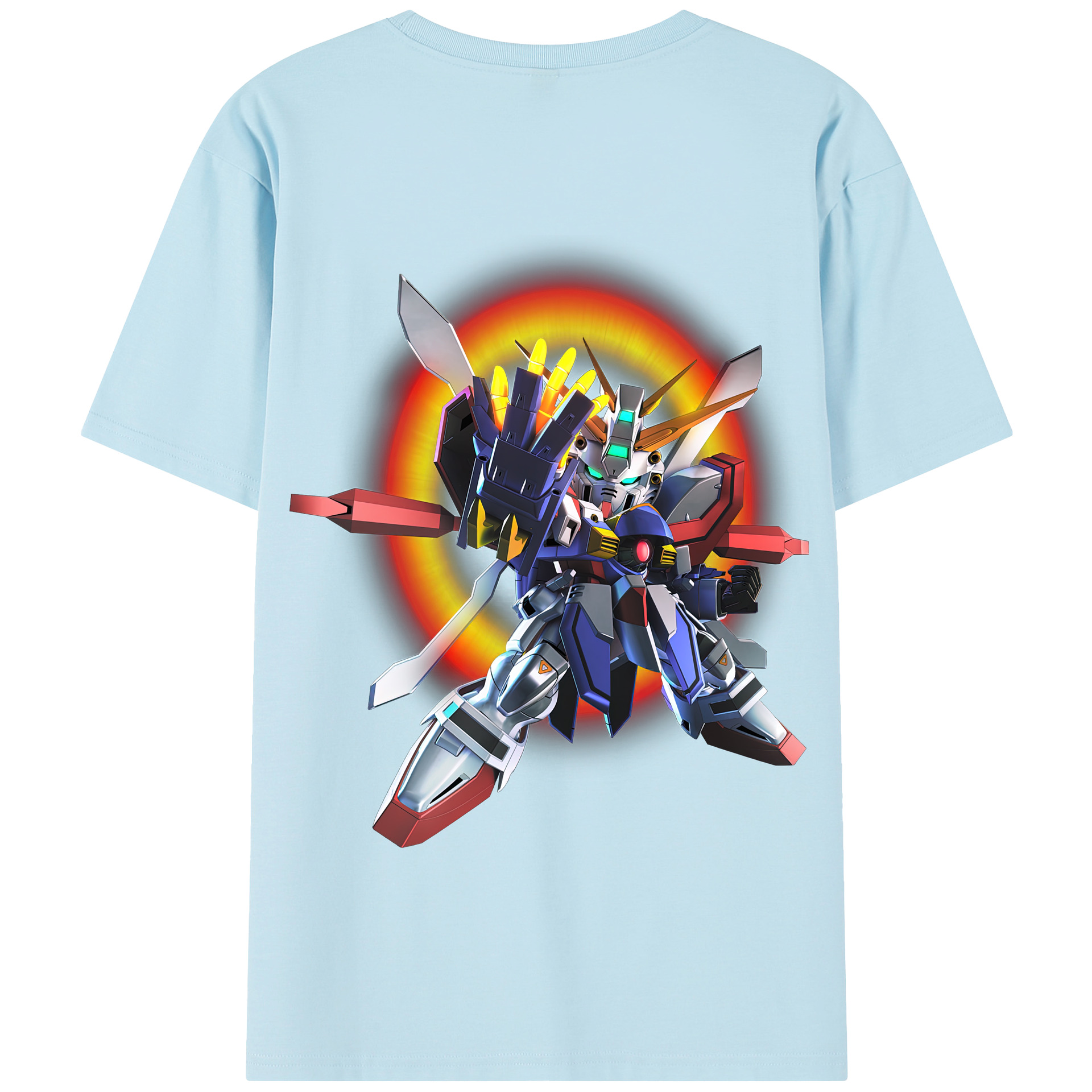（画像用） 機動戦士ガンダム Mobile Suit Gundam 綿100％半袖Tシャツ（背面プリント）